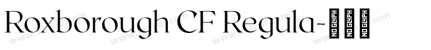 Roxborough CF Regula字体转换